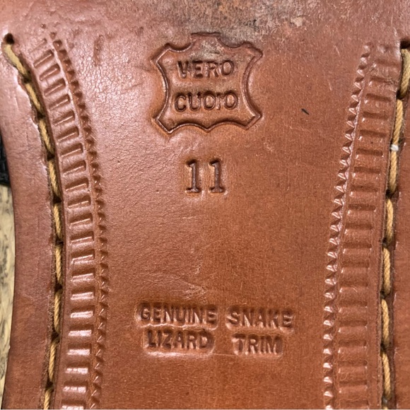 EXOTIC! Men's DE LA RENTIS Genuine Snakeskin & Lizard TASSEL Dress LOAFERS Shoes - Picture 8 of 9